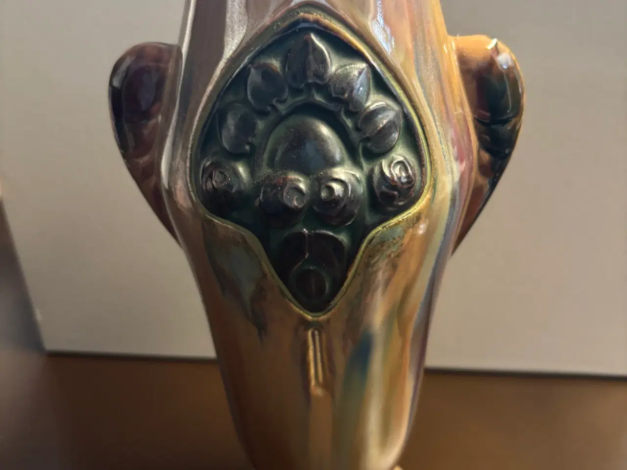 Billede 2 - 3 vaser i belgisk fajance fra 1930'erne (art deco)