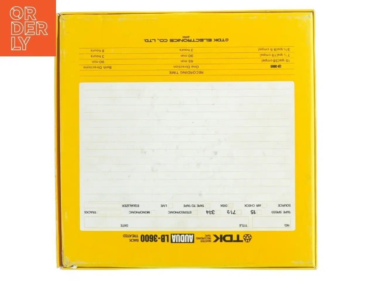 Billede 4 - TDK LB 3600 Audua professionel spolebånd på NAB metalspole(str. 28 x 28 cm)