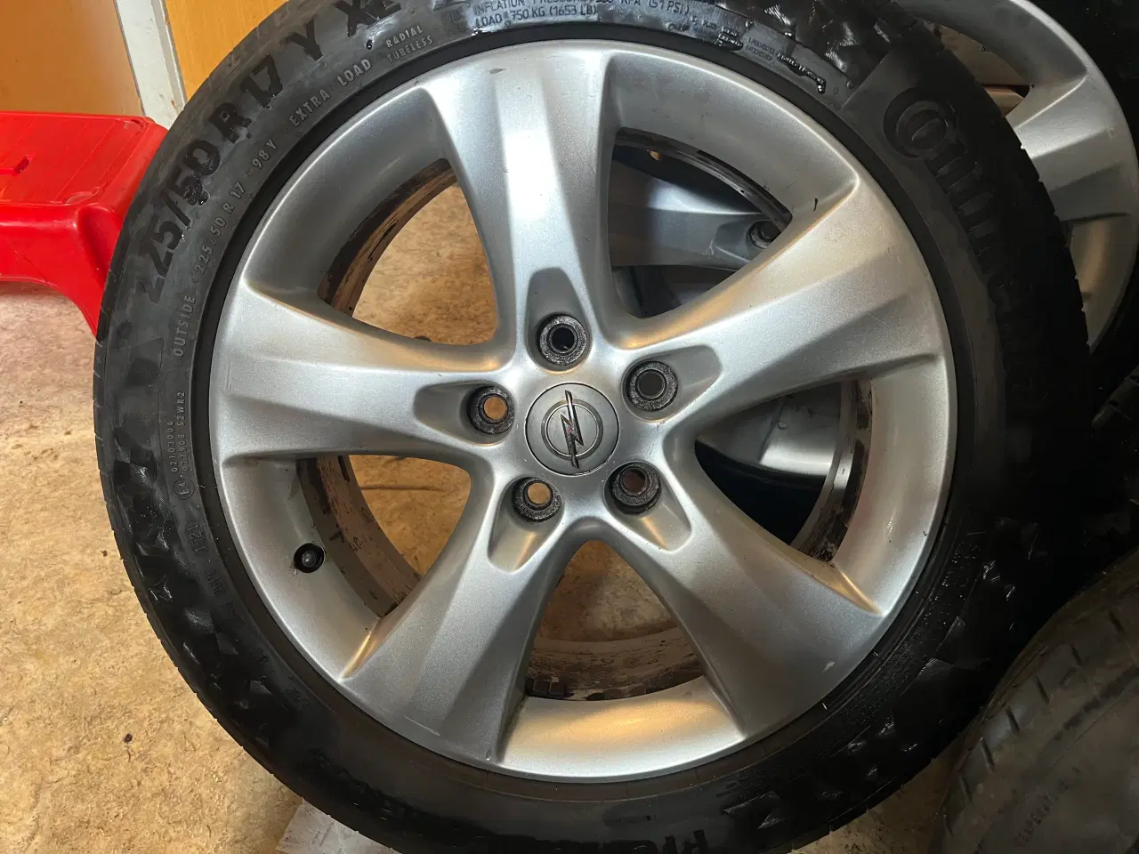 Billede 2 - Original Opel Alufælge med sommerdæk 