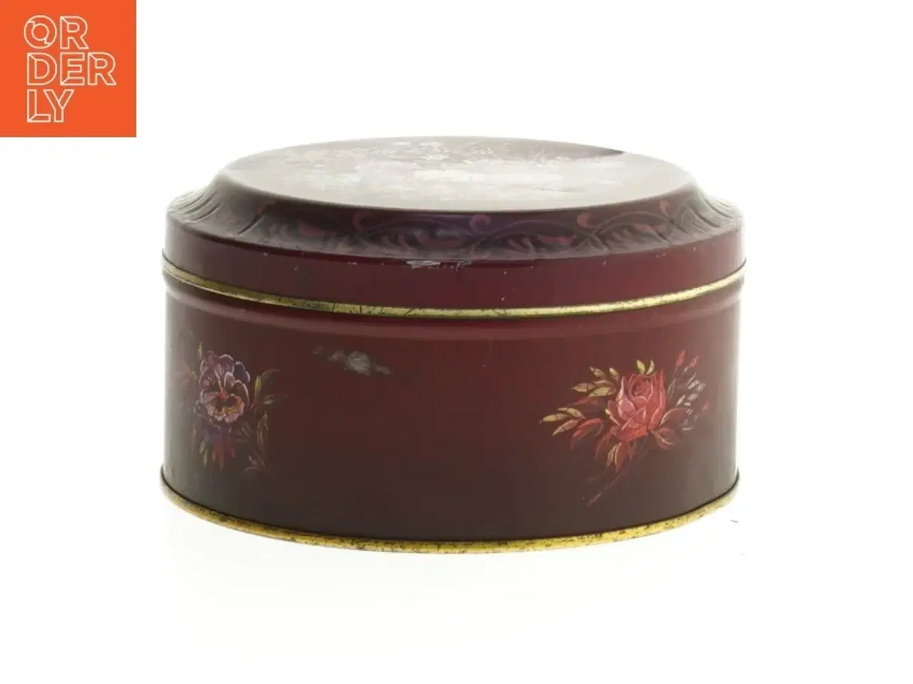 Billede 1 - Dekorativ rund metaldåse fra Mansfield (str. Ø 13 cm)