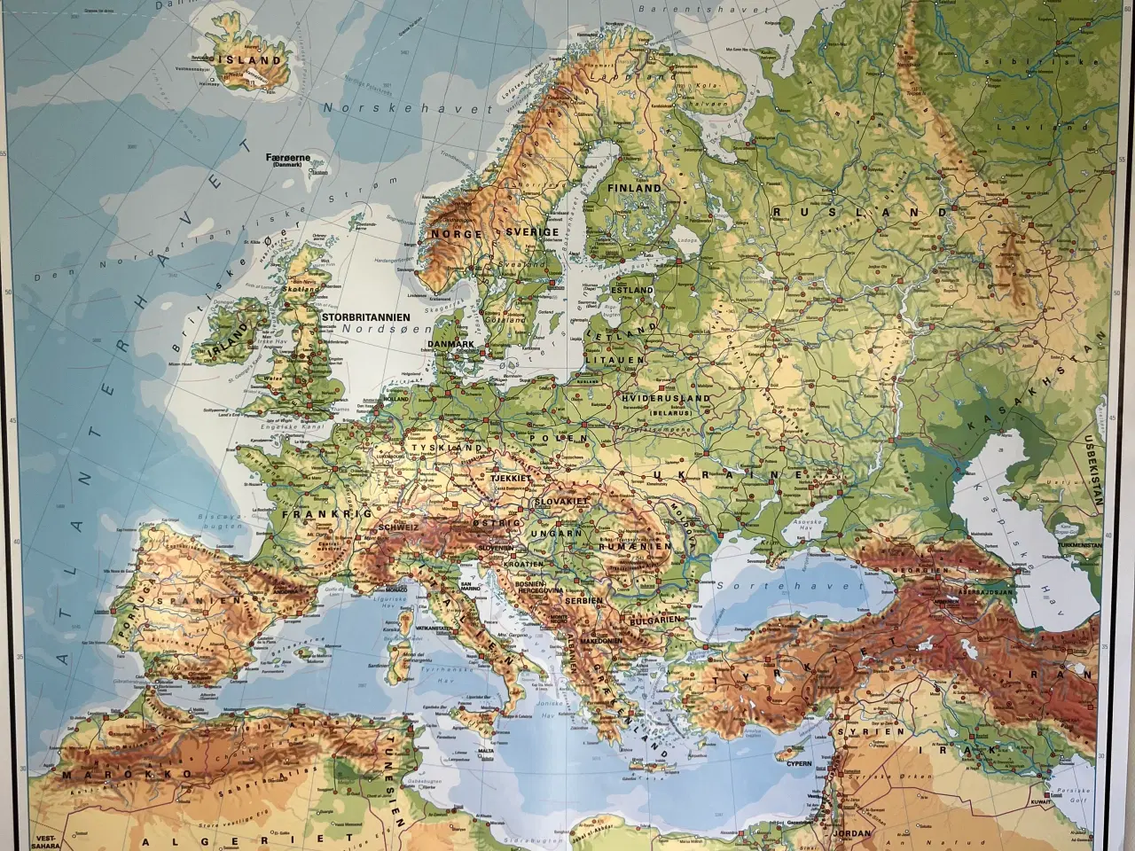 Billede 1 - Landkort over Europa