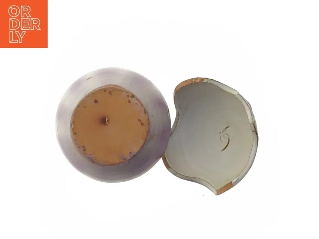 Billede 6 - Dekorativ keramik krukke med låg (str. 11,5 cm)