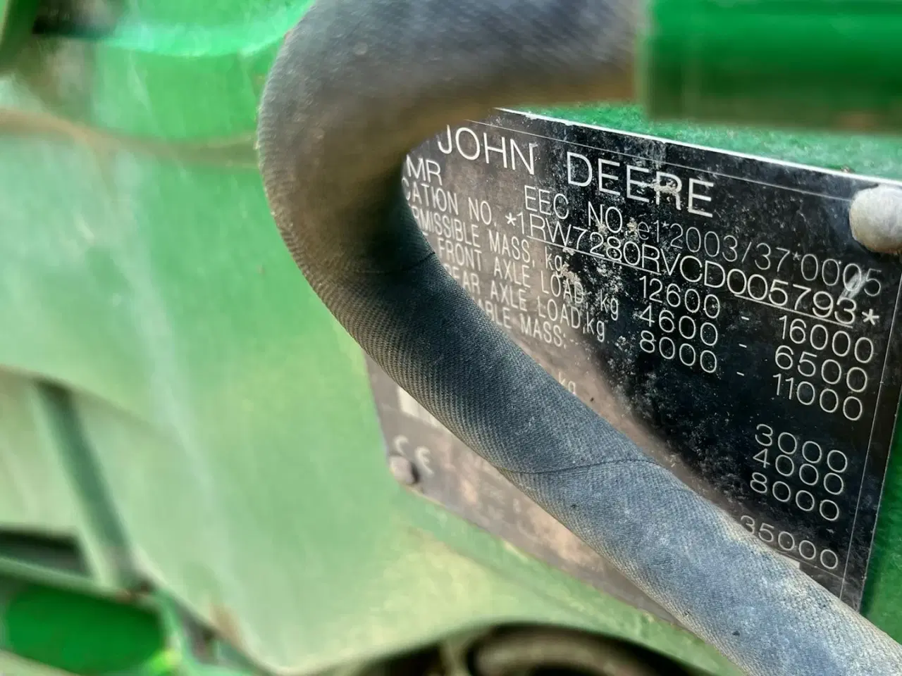 Billede 17 - John Deere 7280R Næsten nye dæk, Autopower og frontlift samt luft anlæg