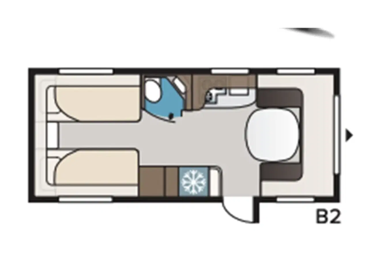 Billede 2 - 2025 - Kabe Ametist GLE B2 KS   Kabe  PREMIUM LINE 560 GLE /KS kan snart ses Hos Camping-Specialisten.dk