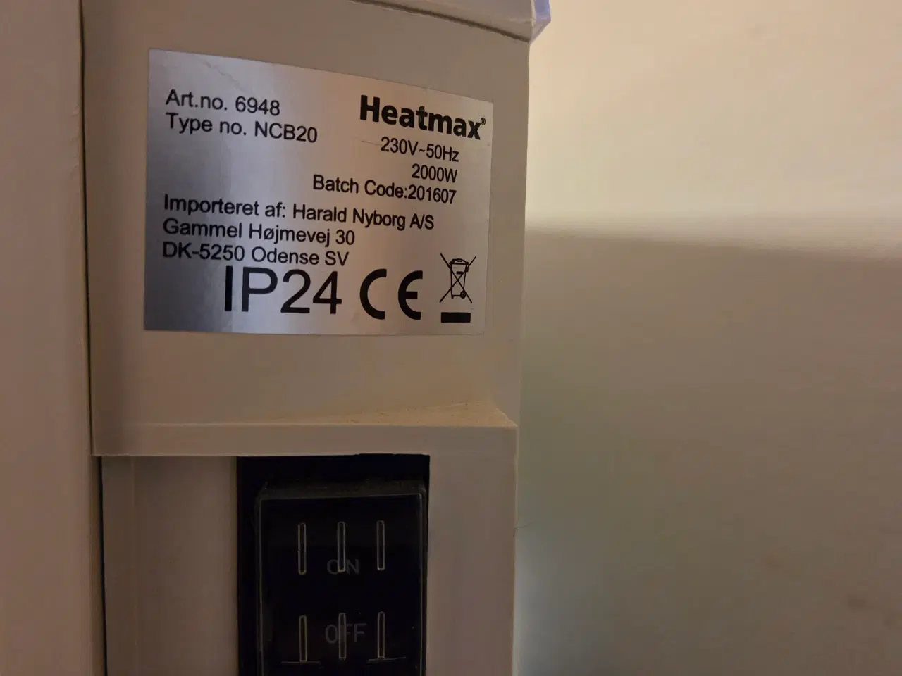 Billede 1 - El radiator 2000 w