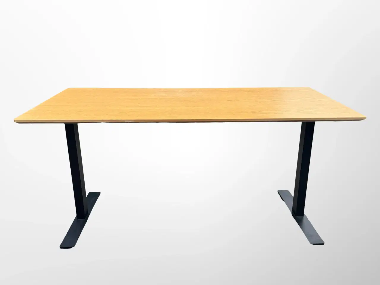 Billede 3 - Mødebord – Eg/Sort Stel 160x80