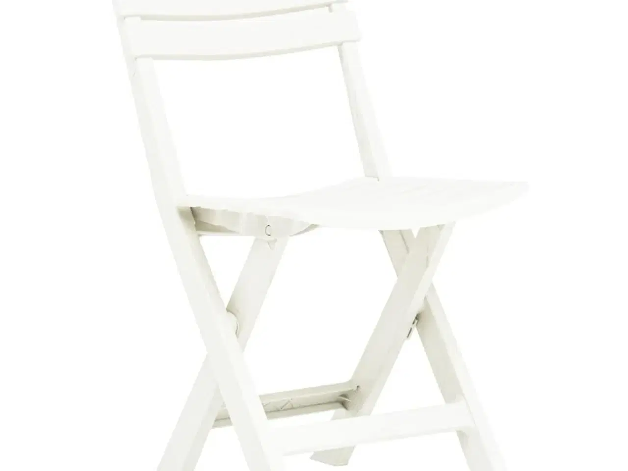 Billede 2 - Foldbare havestole 2 stk. plastik hvid