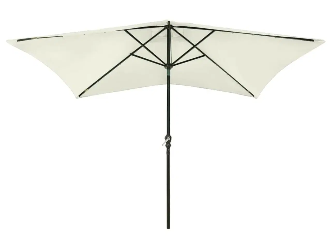 Billede 4 - Parasol med LED-lys og stålstang 2x3 m sandfarvet