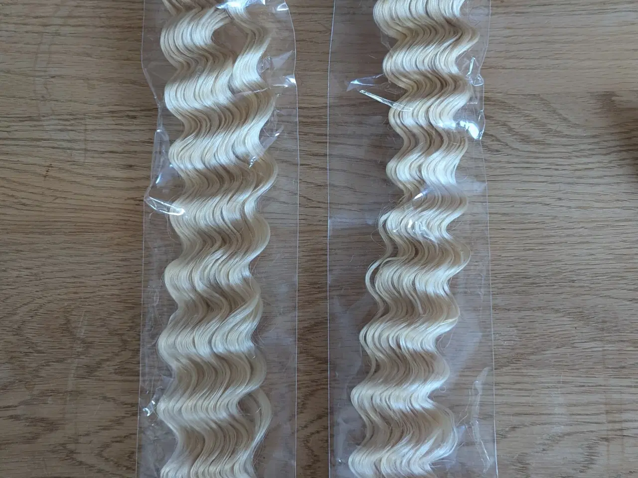 Billede 7 - Human hair 76 cm. Blond Deep wave.
