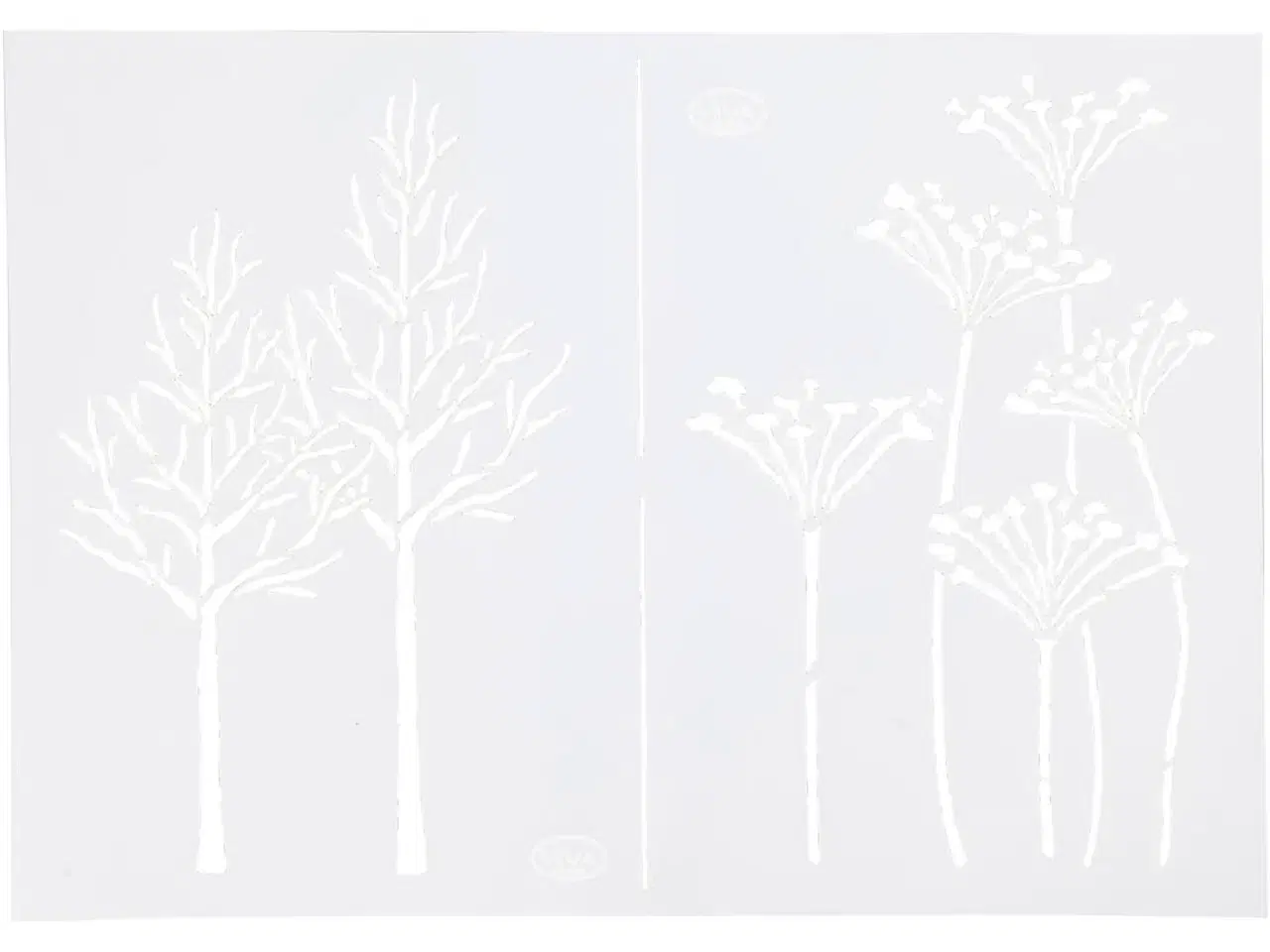 Billede 1 - Efterårs Stencil A4 - Kreativ Skabelon i Plast