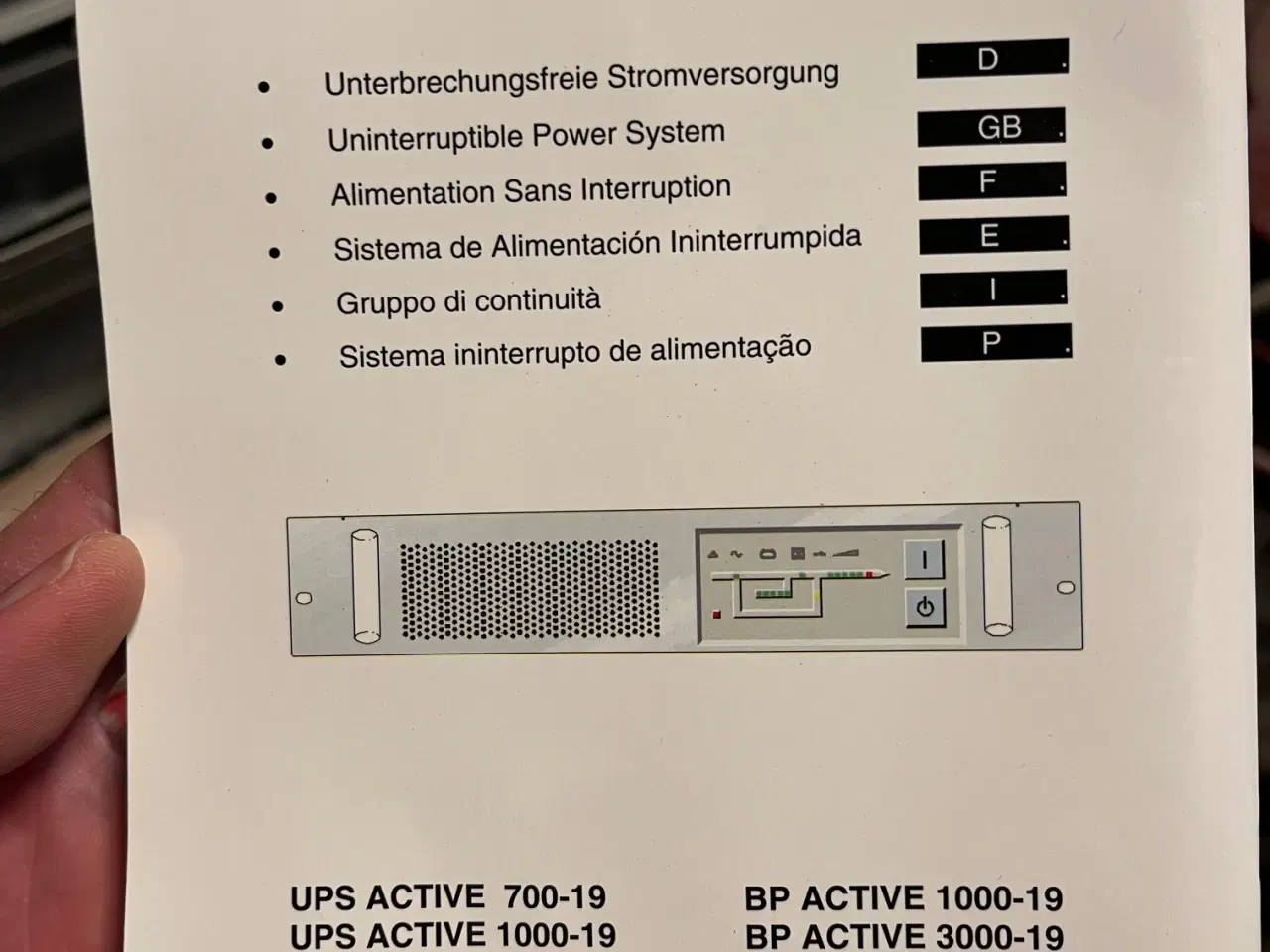 Billede 1 - UPS, ACTIVE 3000 VA, CHLORIDE POWER PROTECTION