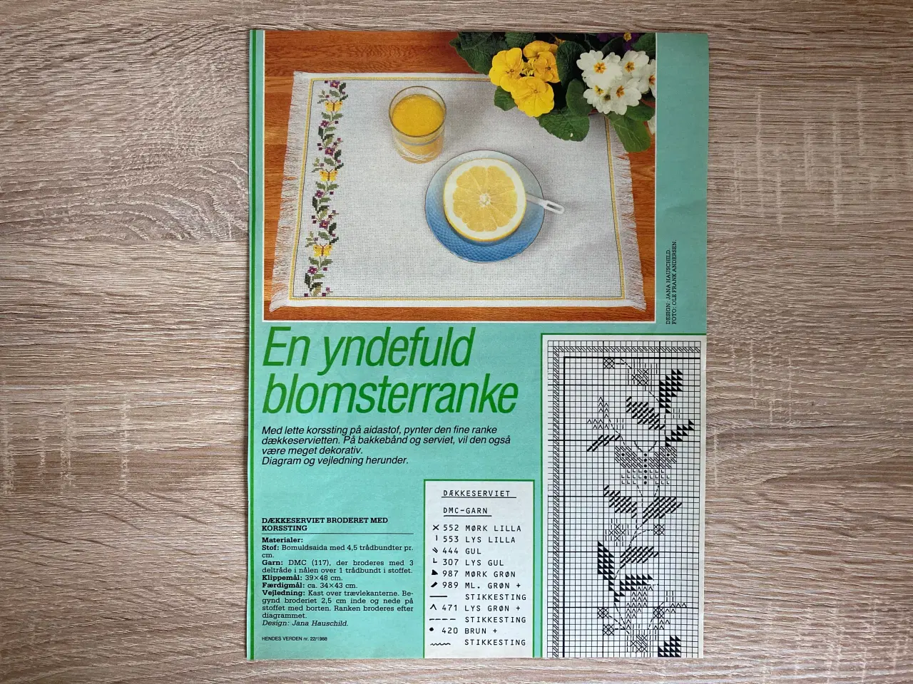 Billede 1 - Broderimønster: Blomsterranke