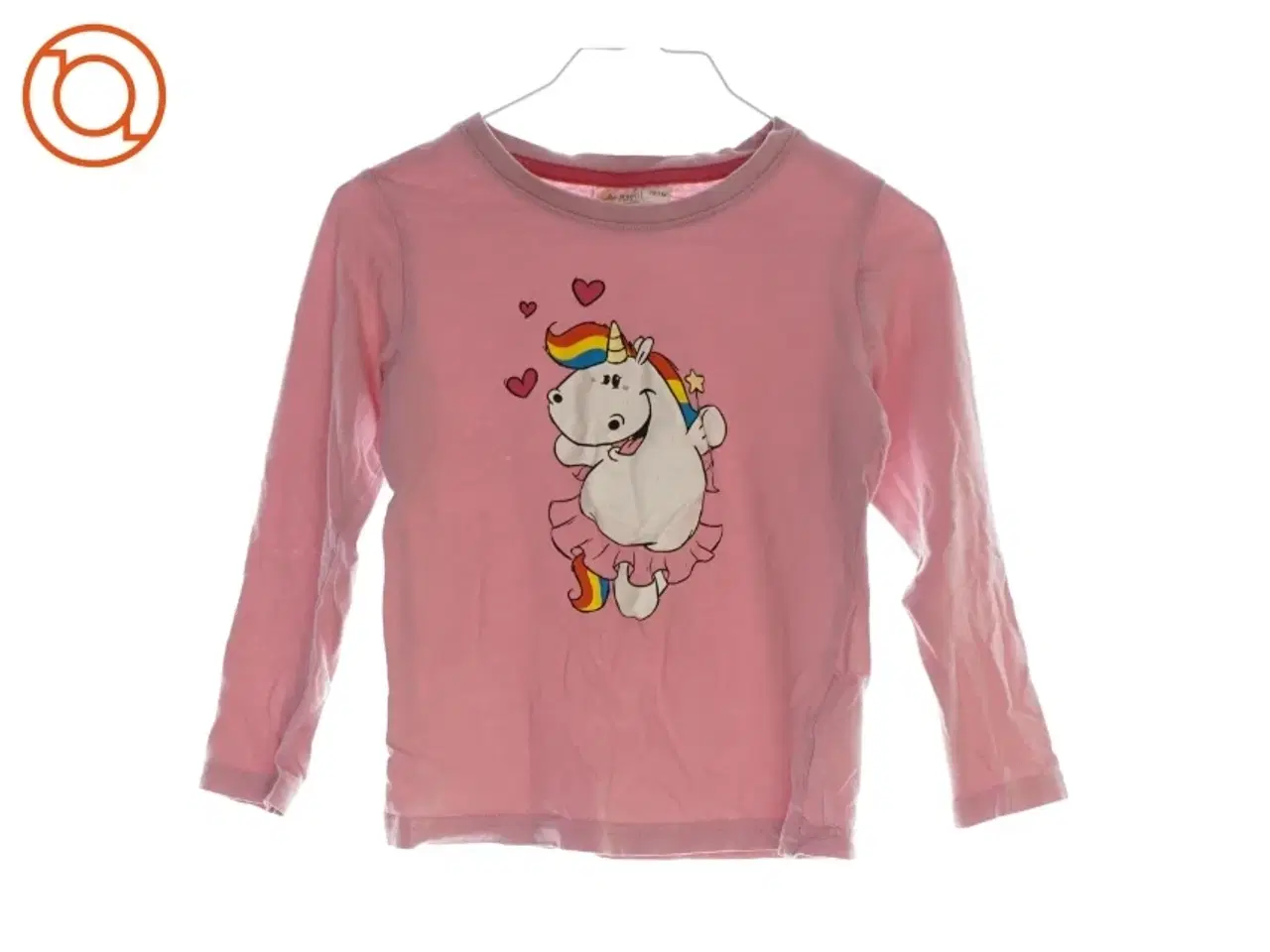 Billede 2 - Langærmet bluse med enhjørning (str. 110 / 116 cm)