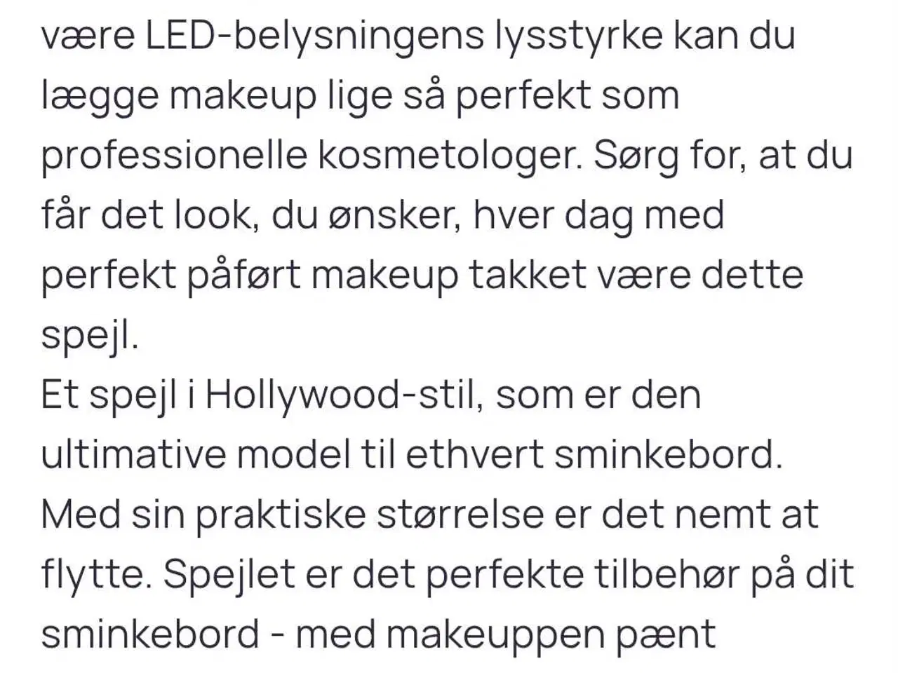Billede 2 - Make up spejl med lys