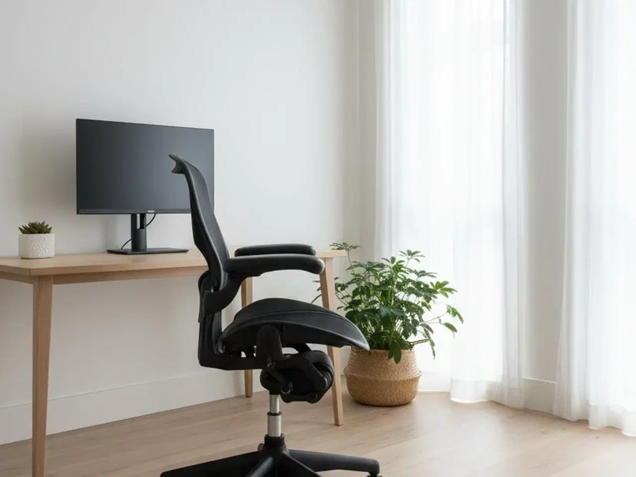 Billede 2 - Herman Miller Aeron B Kontorstol – Mørkegrå/Sort Stel