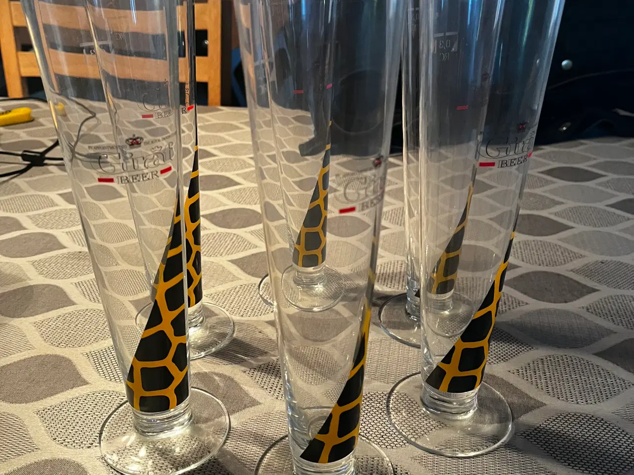 Billede 1 - 6 Giraf øl glas. 