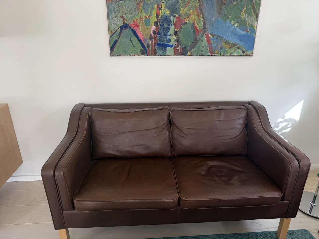 Billede 1 - Sofa i brun læder 