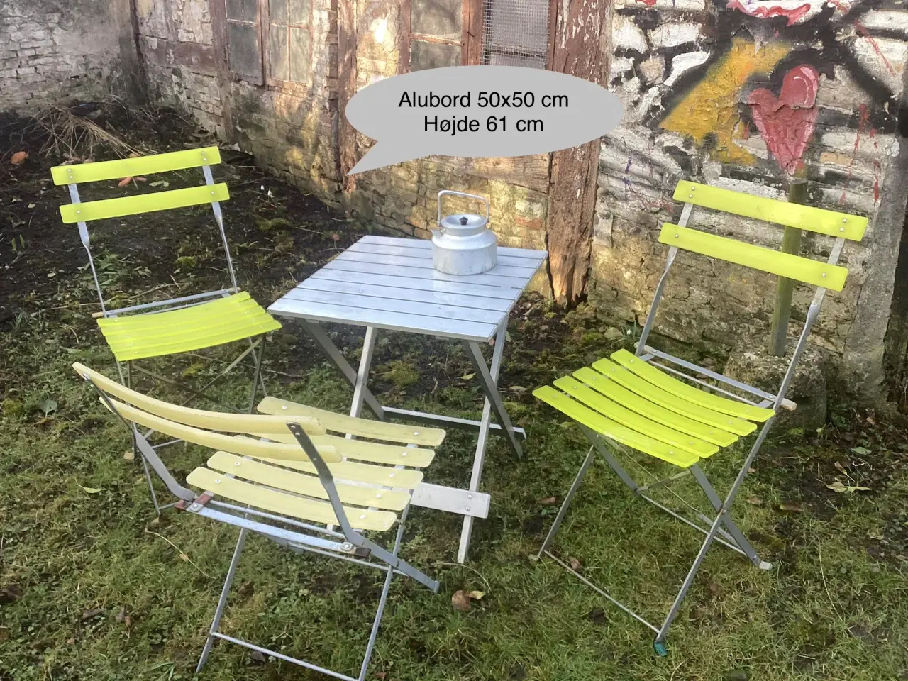 Billede 1 - Cafesæt bord og 3 stole