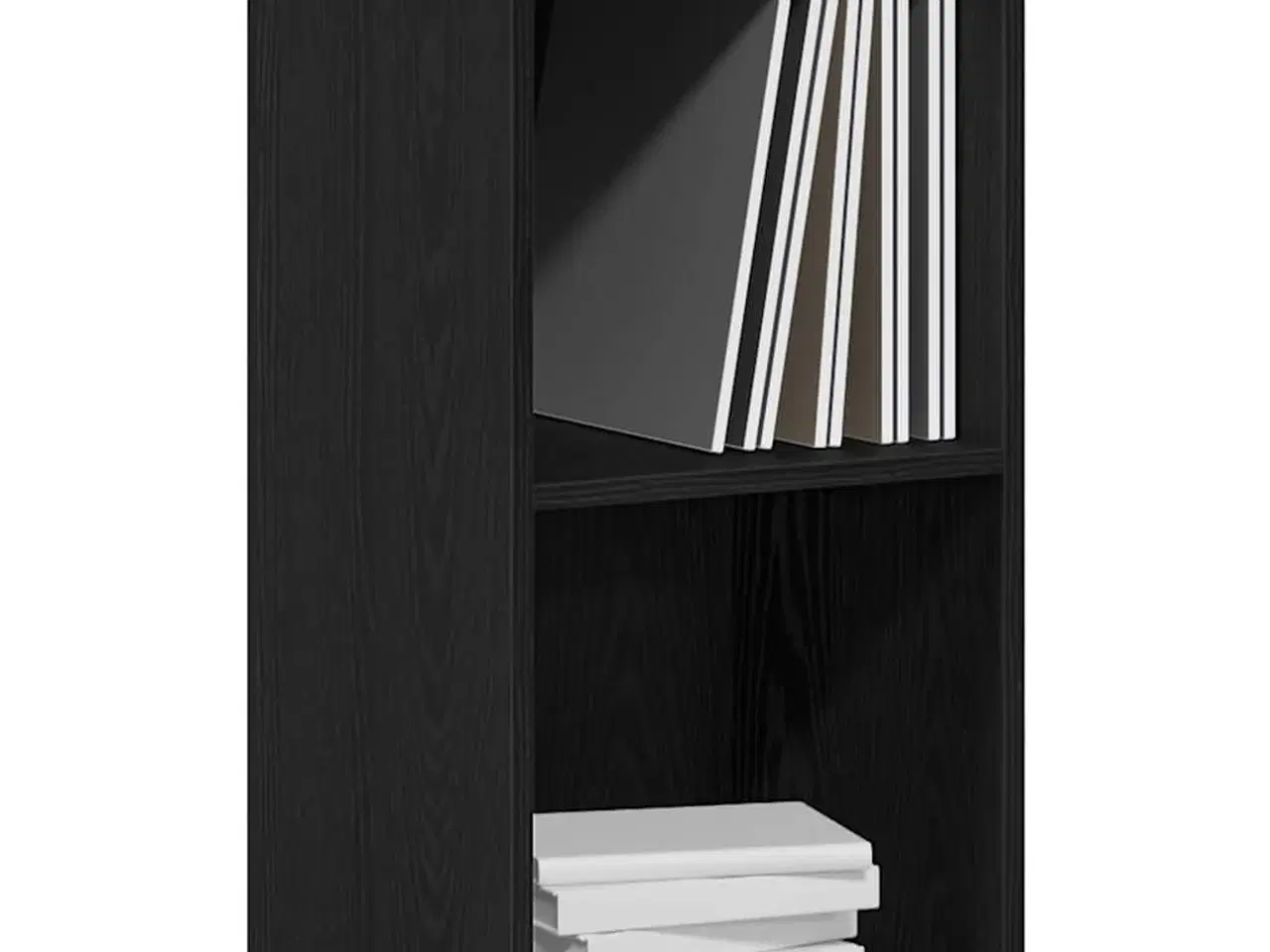 Billede 4 - LP-opbevaringsboks 71x34x36 cm konstrueret træ sort-eg