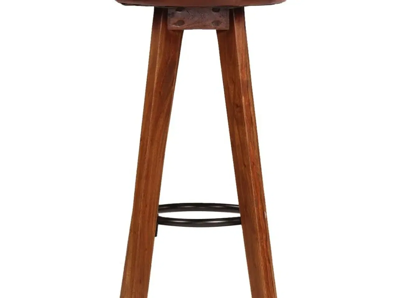 Billede 3 - Barstole 2 stk. ægte læder og massivt akacietræ