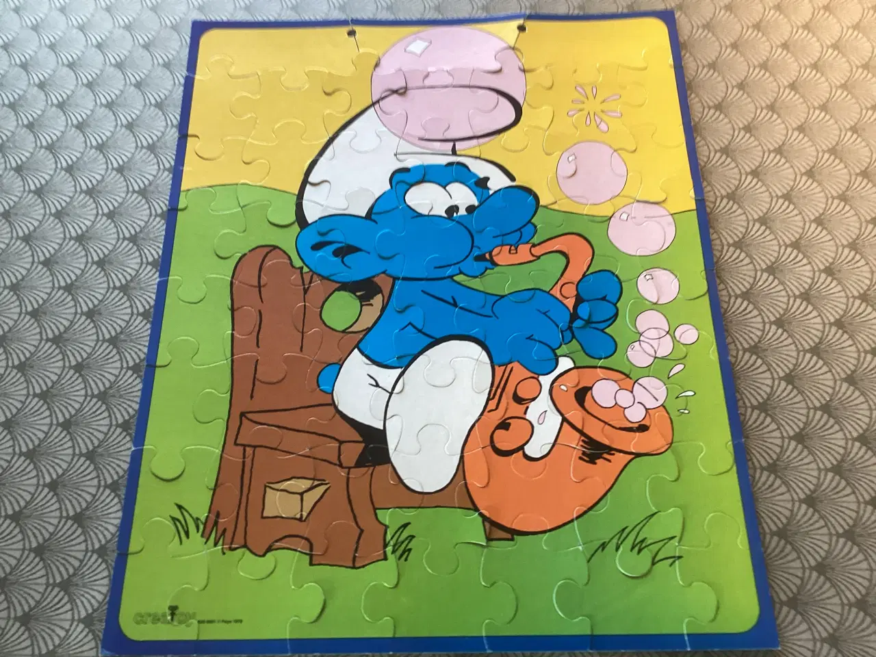 Billede 2 - Puslespil smølfe fra peyo 1979, retro
