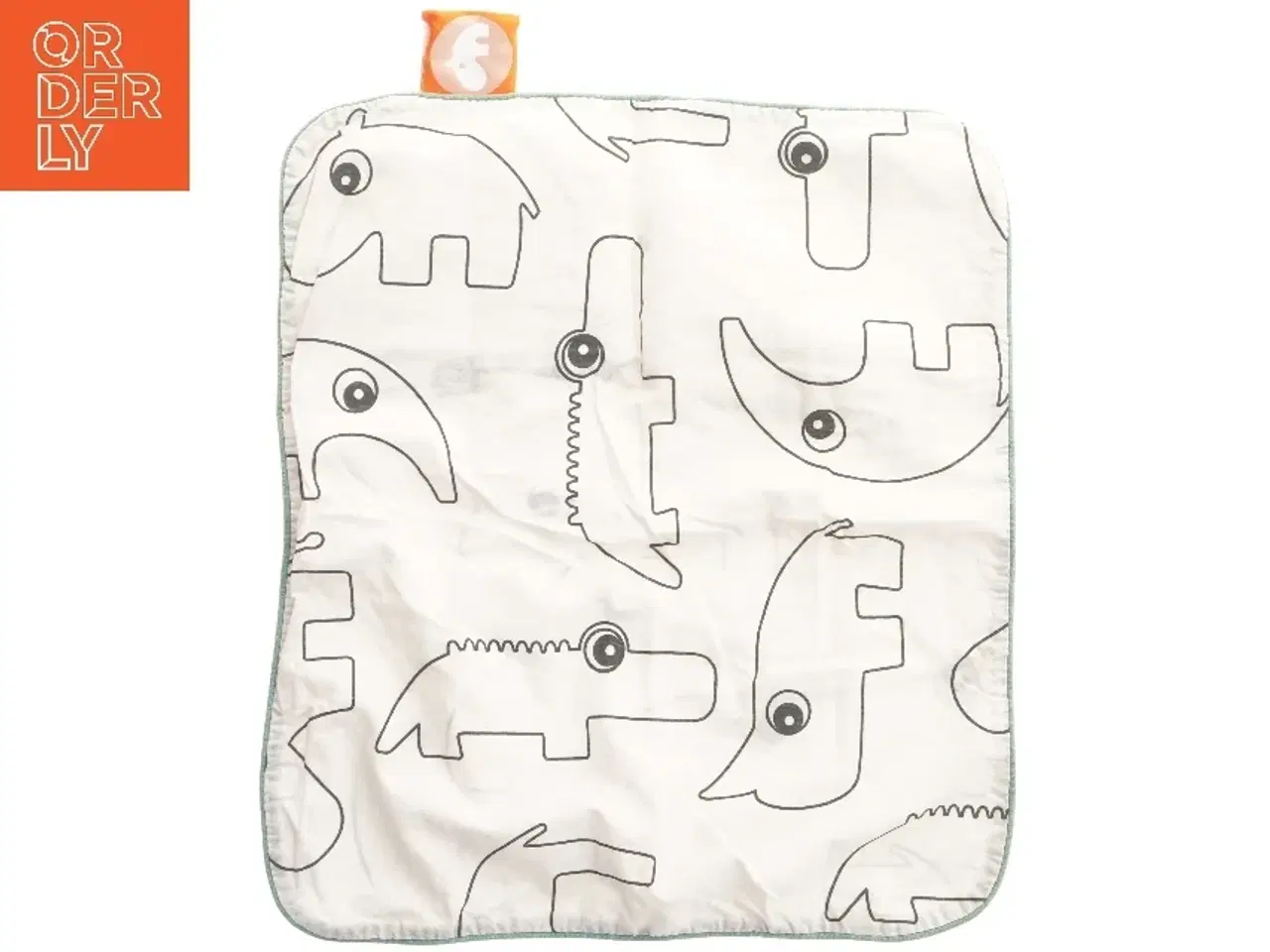 Billede 1 - Done by deer baby pudebetræk med zoo dyr (aldrig brugt men vasket) (str. 38x44 cm)