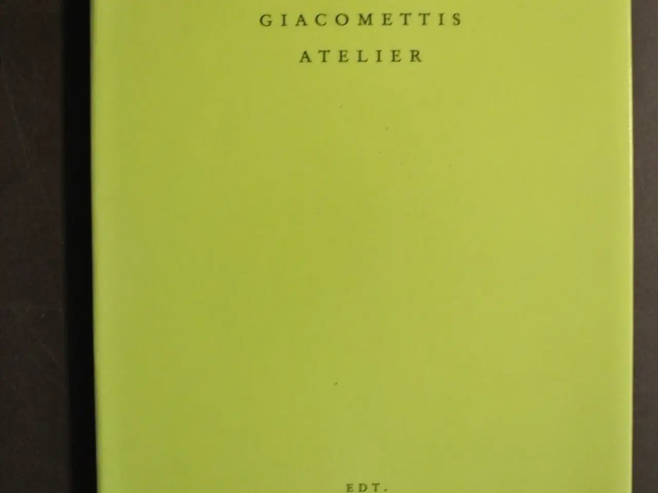 Billede 1 - giacomettis atelier, af jean genet. ill. af knud o