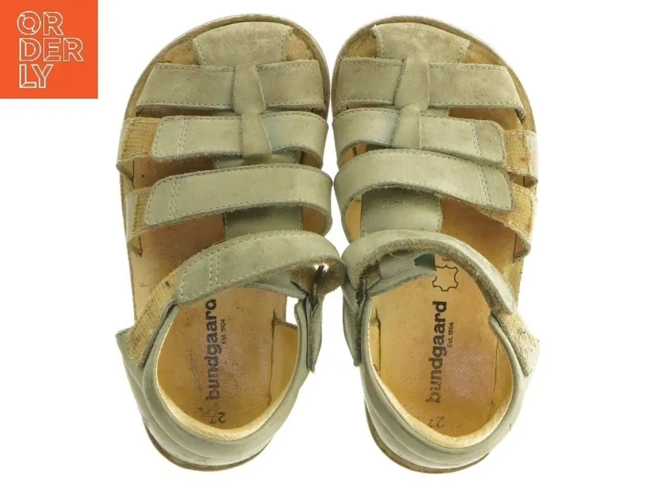 Billede 5 - Grønne lædersandaler til børn fra Bundgaard (str. 27 )