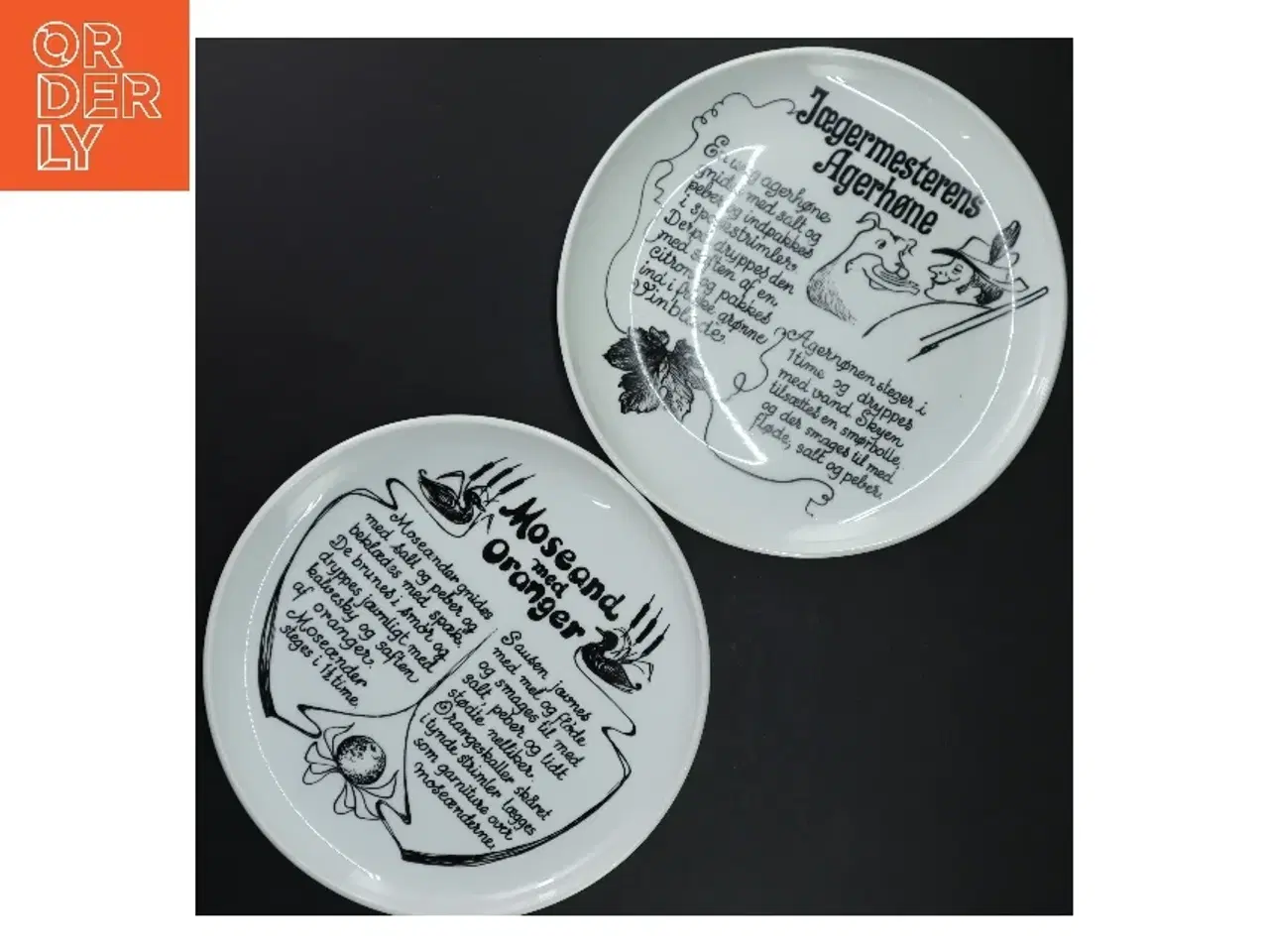 Billede 1 - Tallerkener med opskrifter fra Vendor (str. Ø 24 cm)