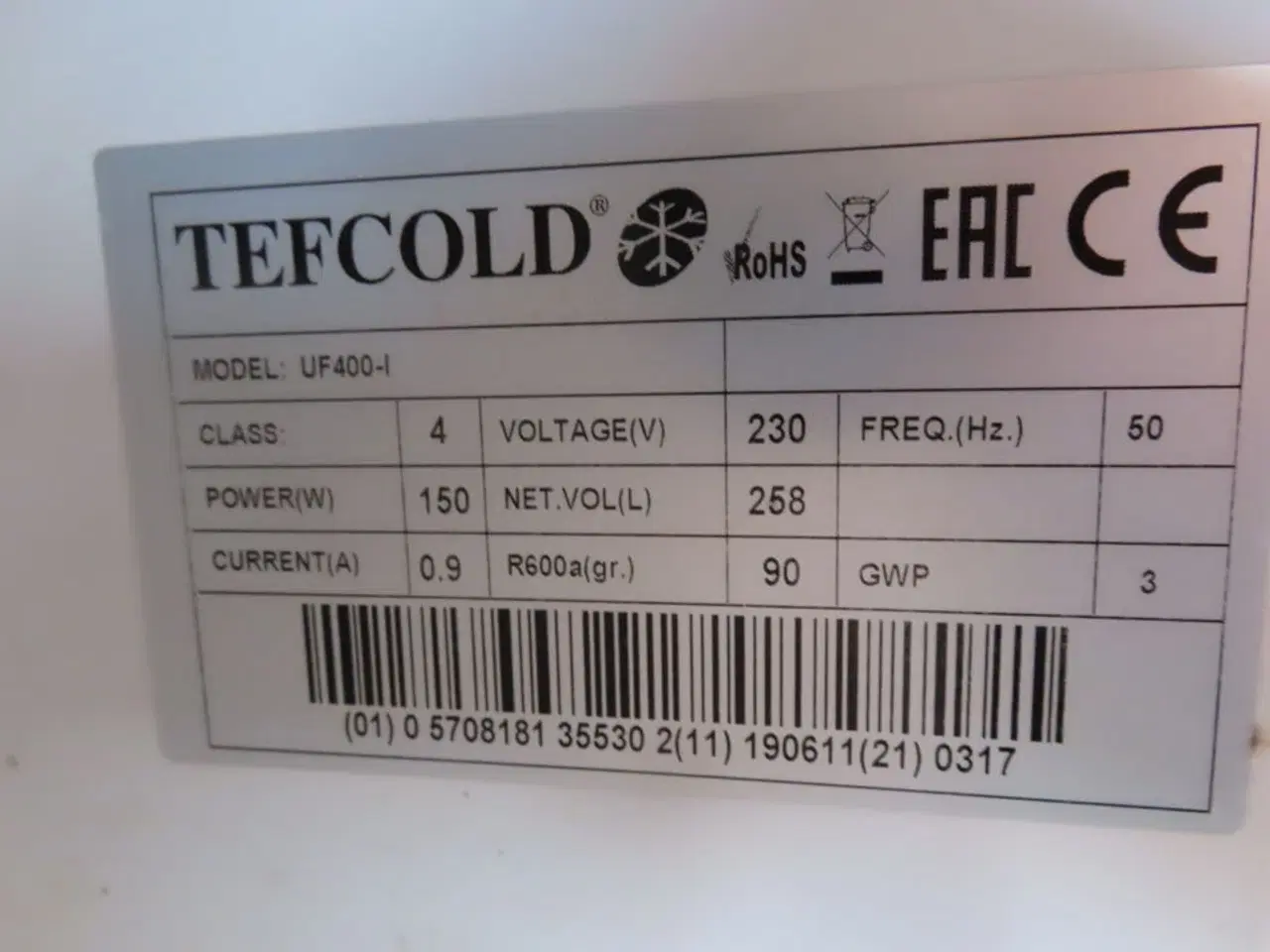 Billede 3 - Fryser TEFCOLD UF400