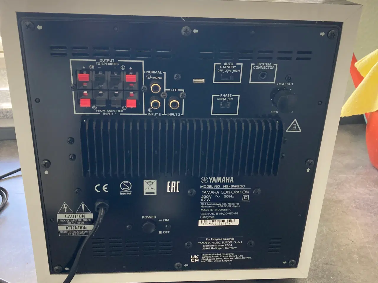 Billede 2 - YAMAHA Subwofer NS- SW 200