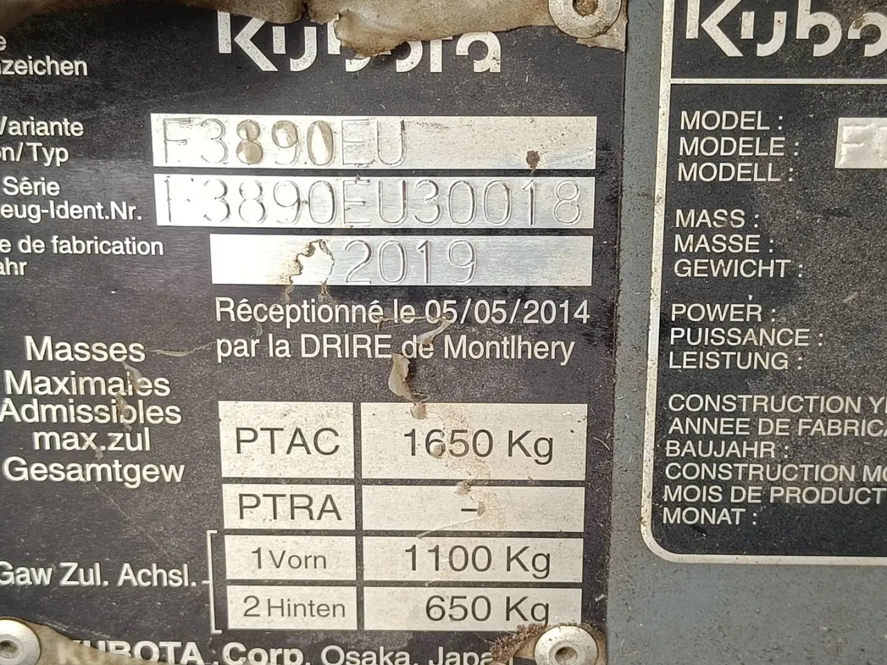 Billede 16 - Kubota F3890 med 4 WD og spare