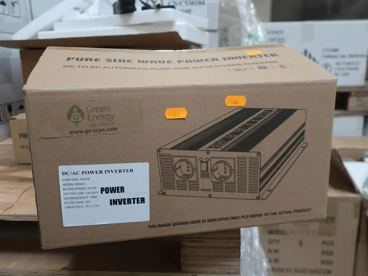 Billede 1 - Inverter GREEN ENERGY Pure Sine Wave DC/AC Power 2000W
