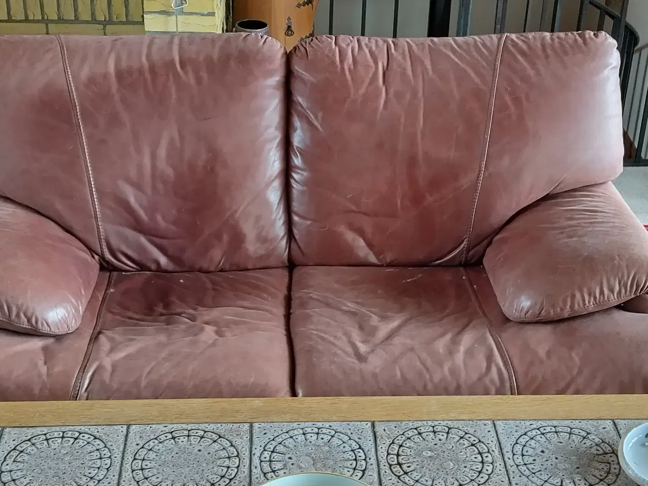 Billede 1 - lædersofa