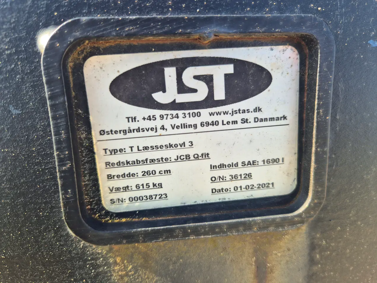 Billede 5 - JST T3 Skovl 260cm JCB Q-fit