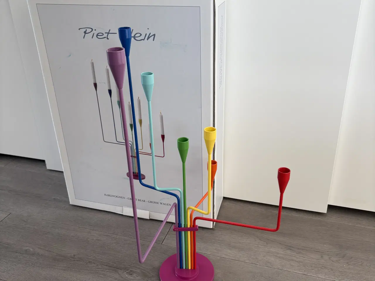 Billede 2 - Piet hein Karlsvognen regnbue lysestage