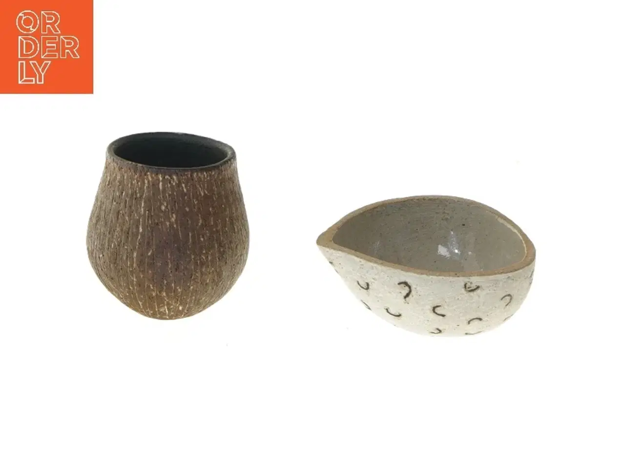 Billede 1 - To keramiske tittekopper (str. 8 & 10,5 cm)