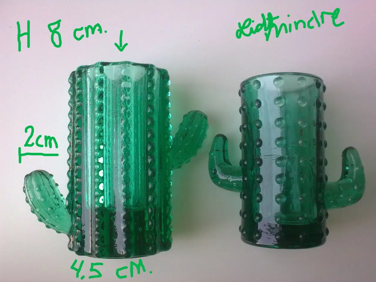 Billede 5 - Forår glas vase Grøn kaktus MINIATURE SHOT