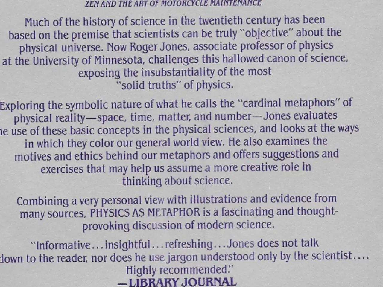 Billede 2 - Physics as Metaphor by Roger Jones 