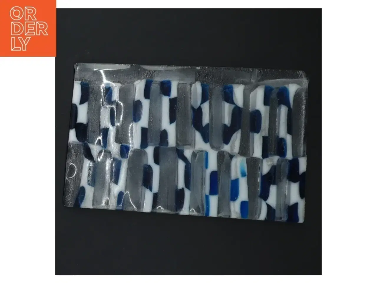 Billede 1 - Glasplade med mønster (str. 19x12 cm)