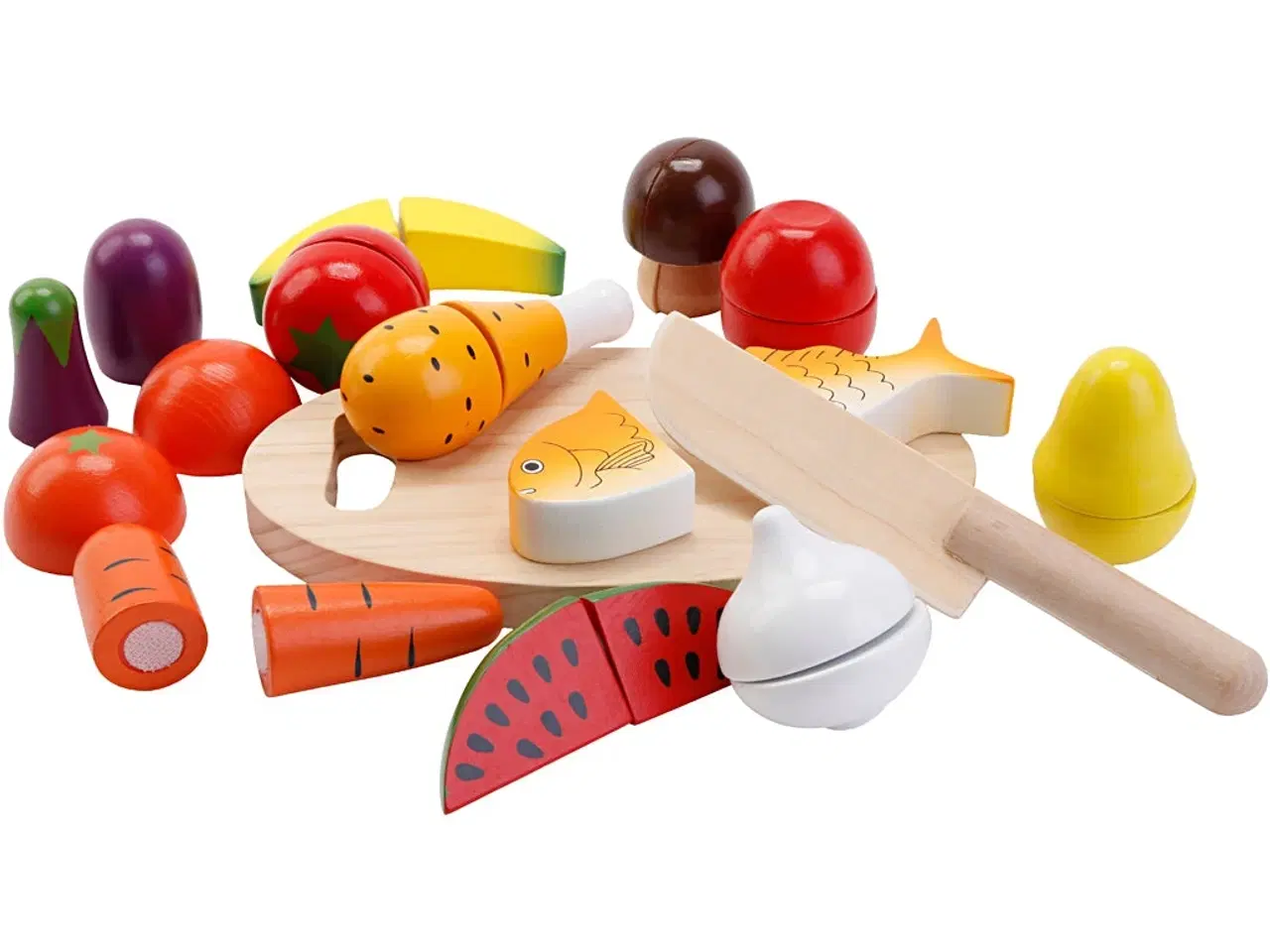 Billede 1 - VIGA Skærbart Madsæt med 26 dele til leg og læring