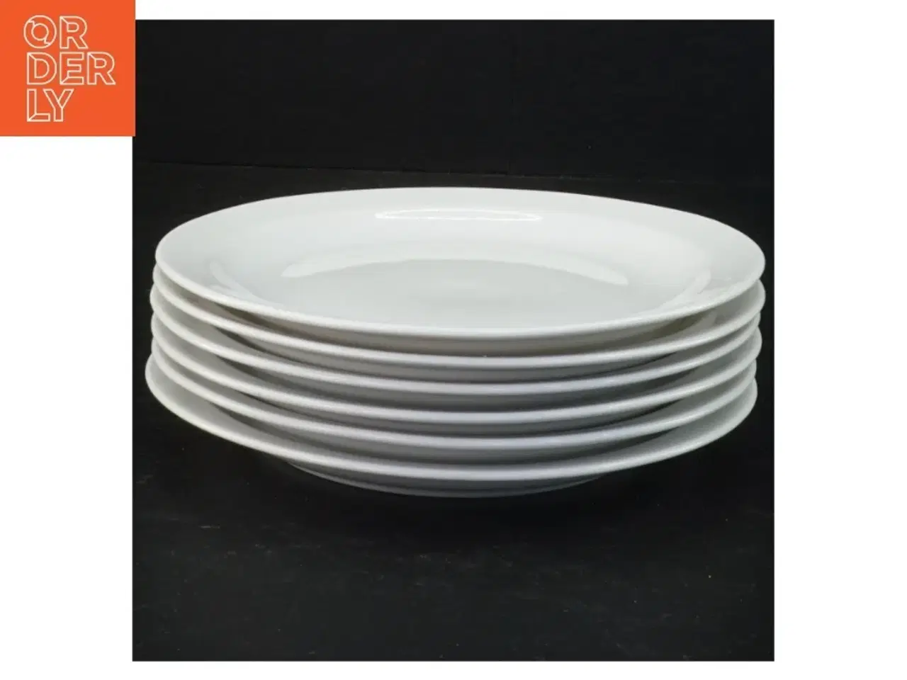 Billede 3 - Hvide porcelænstallerkener (str. 17 x 2 cm)
