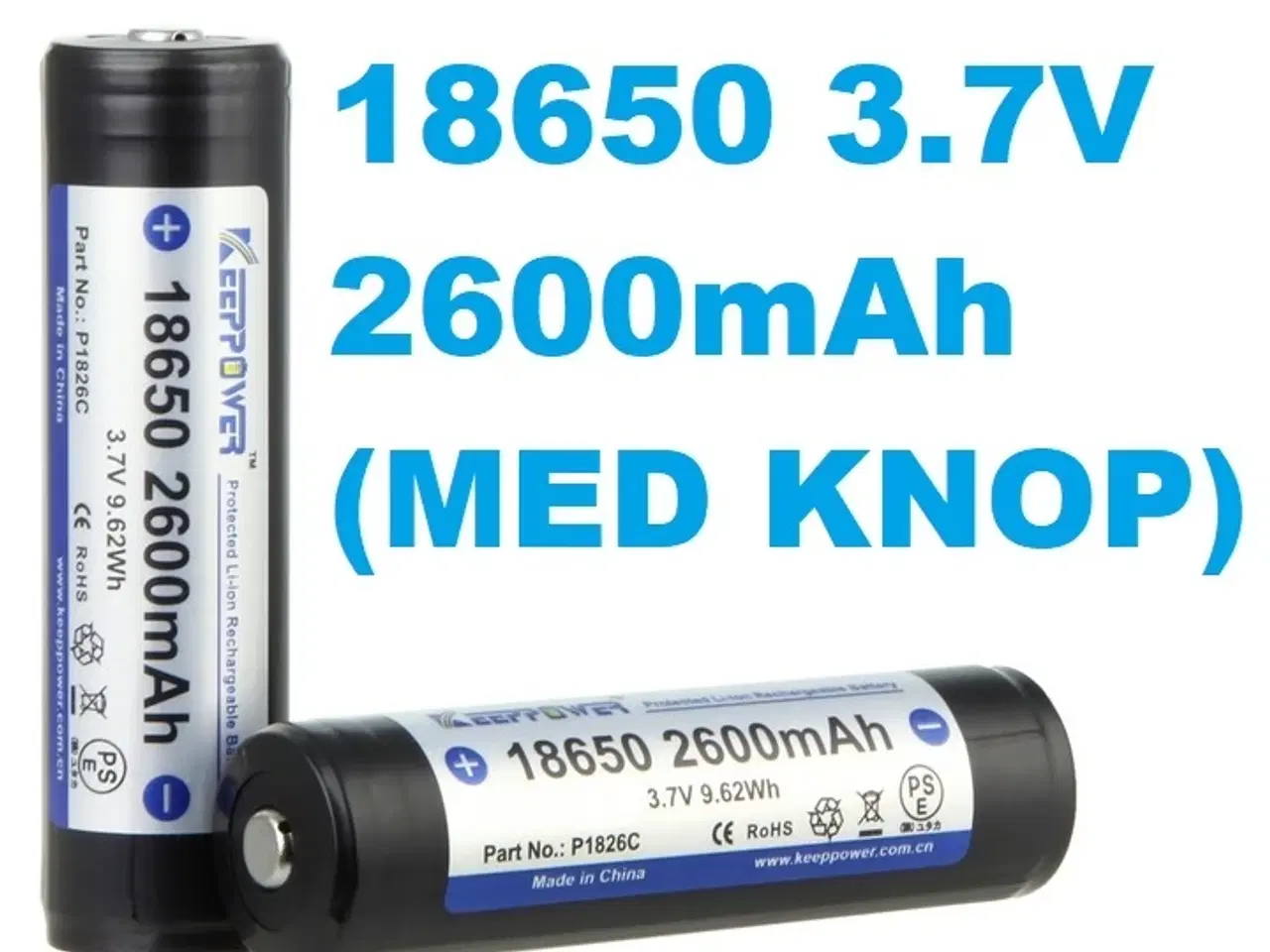 Billede 1 - NY! 3.7V 2600mAh 18650 KeepPower