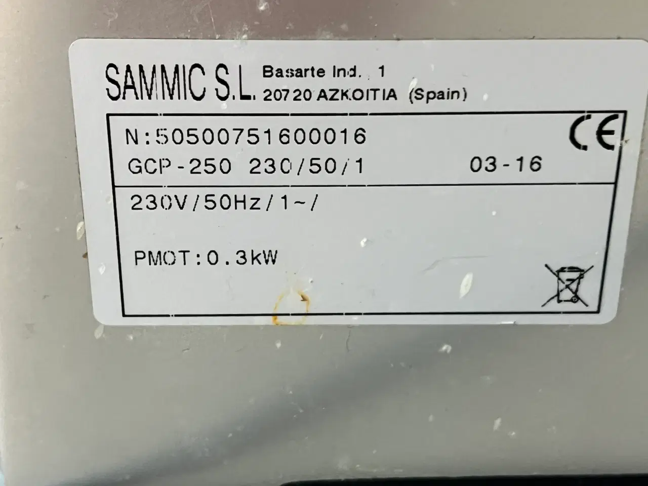 Billede 5 - SAMMIC GCP-250 pålægsskærermaskine 