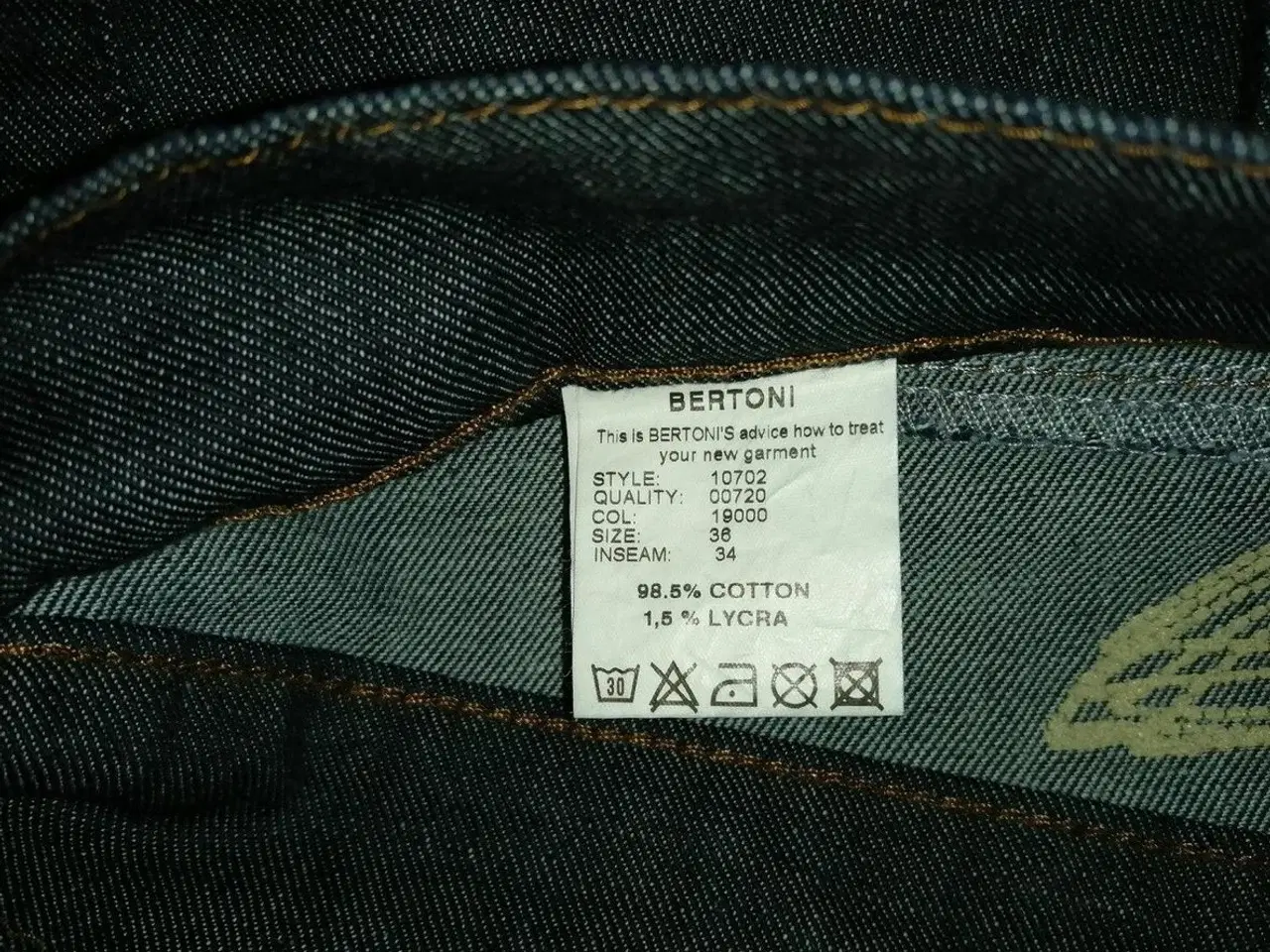 Billede 5 - JEANS, BERTONI, BRUGT 1 GANG, W 36