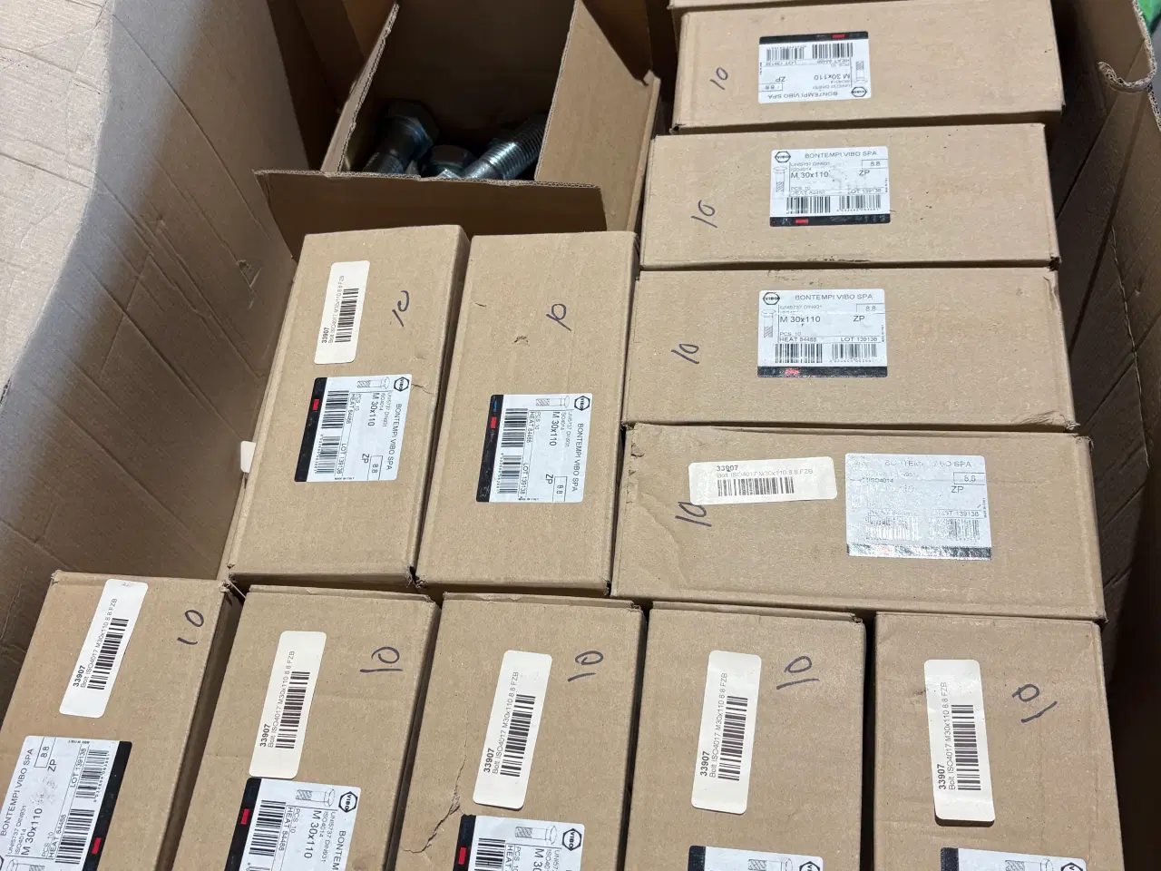 Billede 5 - Bontempi Vibo M30x110 sekskantsbolte 8.8 ZP