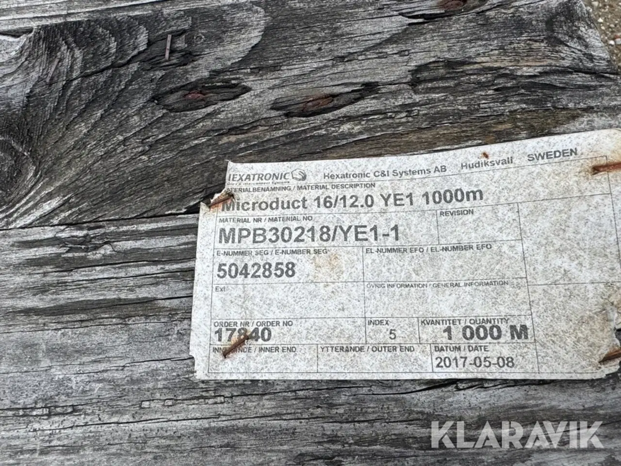 Billede 5 - Mikrorør Hexatronic MPB30218/YE1-1 16/12.0