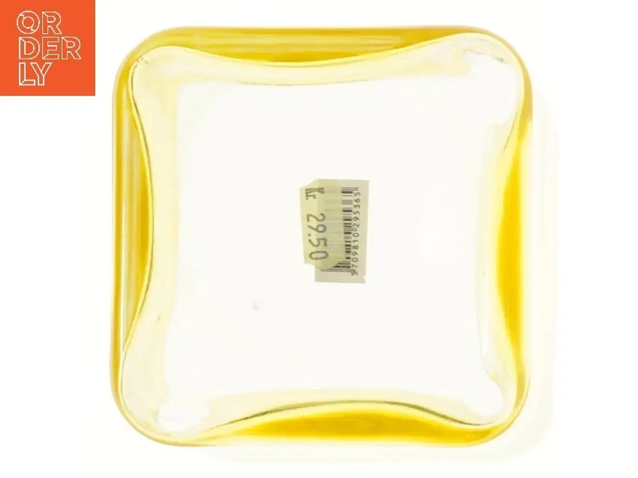 Billede 3 - Gul glasvase 12x12x12 cm (str. 12x12x12 cm)