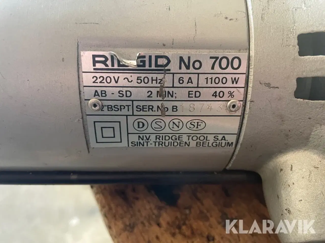Billede 5 - Gevindskæremaskine Ridgid 700 bærbar