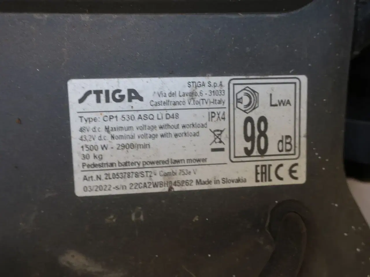 Billede 9 - Plæneklipper akku STIGA EPOWER CP1 530